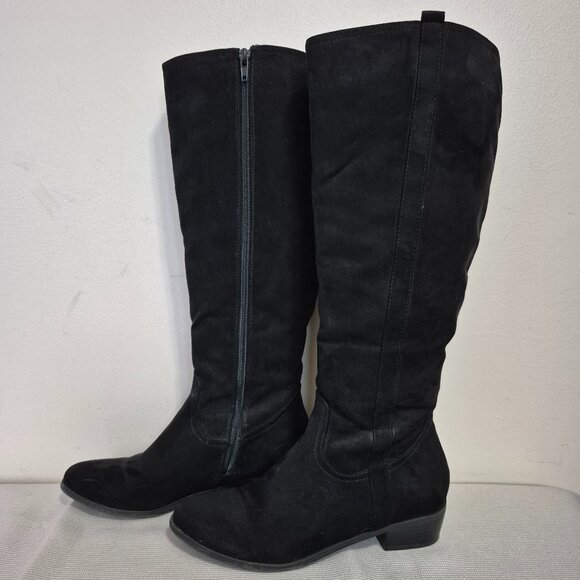 Faux Suede Boots - Picture 1 of 10